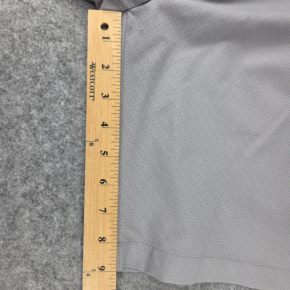 Peter Millar Salem Classic Fit Golf Shorts Mens 40 Grey Performance Geometric